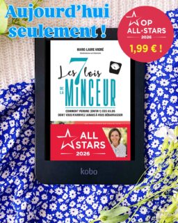 À l’occasion de l’opération All Stars mon livre, les sept lois de la minceur aux @editionsleduc est proposé au prix exceptionnel de 1,99 €, aujourd’hui mardi 30 juin.

Il s’agit de la version numérique (ebook)

C’est l’occasion d’en apprendre plus sur l’alimentation IG bas et d’ expérimenter chez vous la nutrition saine et gourmande 🤗

Pour profiter de cette offre, rendez-vous sur le site https://opallstars.com (je mets le lien actif en Story)

#marielaureandre #igbas #7loisdelaminceur #opallstars