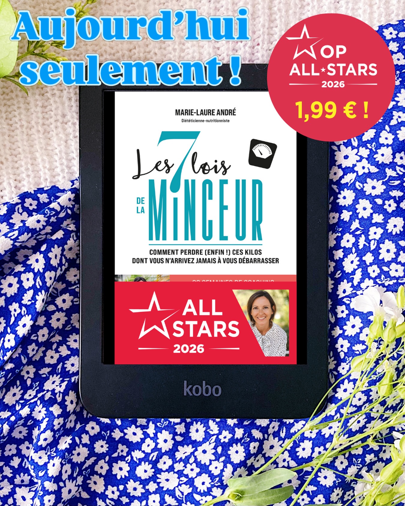 À l’occasion de l’opération All Stars mon livre, les sept lois de la minceur aux @editionsleduc est proposé au prix exceptionnel de 1,99 €, aujourd’hui mardi 30 juin.

Il s’agit de la version numérique (ebook)

C’est l’occasion d’en apprendre plus sur l’alimentation IG bas et d’ expérimenter chez vous la nutrition saine et gourmande 🤗

Pour profiter de cette offre, rendez-vous sur le site https://opallstars.com (je mets le lien actif en Story)

#marielaureandre #igbas #7loisdelaminceur #opallstars